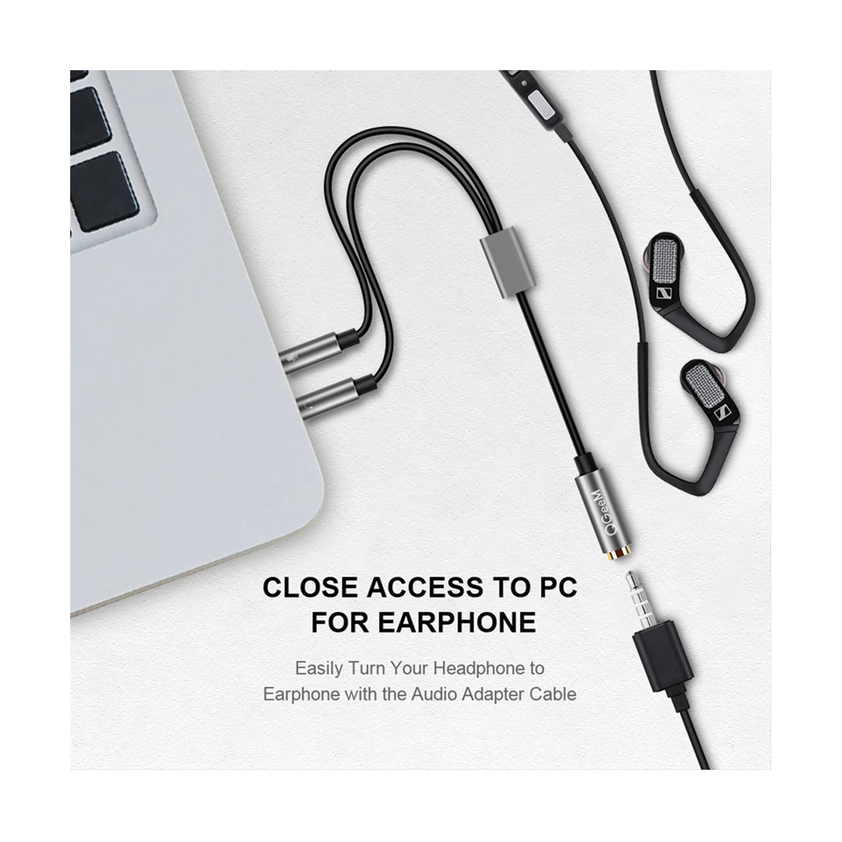 QGeeM Qgeem 3.5mm Female to Dual Male Audio Converter Price in Bangladesh