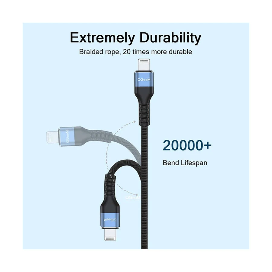 QGeeM Qgeem USB Male to Lightning USB Cable in BD