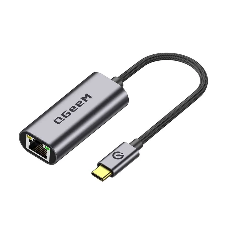 QGeeM Qgeem USB Type-C Male to LAN Female Type-C Converter