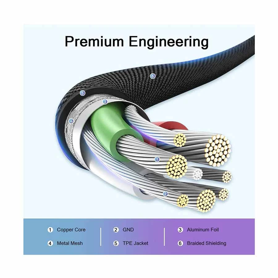 Qgeem USB Type-C Male to Lightning USB Cable Price in BD