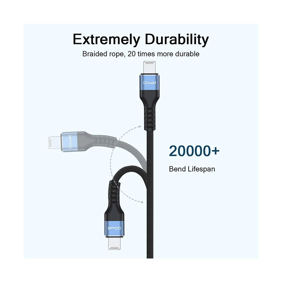 QGeeM Qgeem USB Type-C Male to Lightning USB Cable specifications