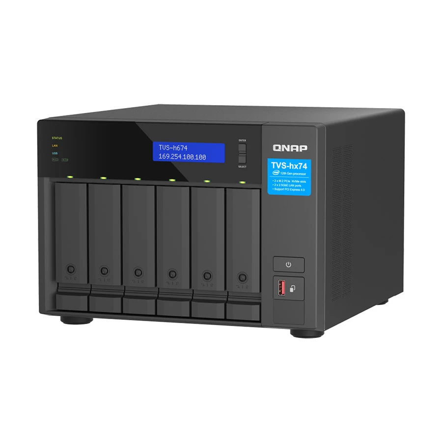 Qnap QNAP TVS-h674-i3-16G Network Storage in BD