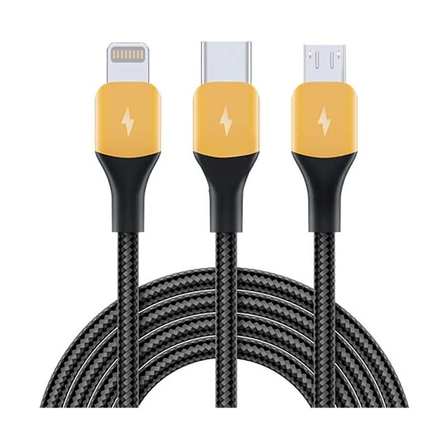 Realme 3 in 1 USB Male to Type-C, Micro & Lightning Cable / Converter / HUB