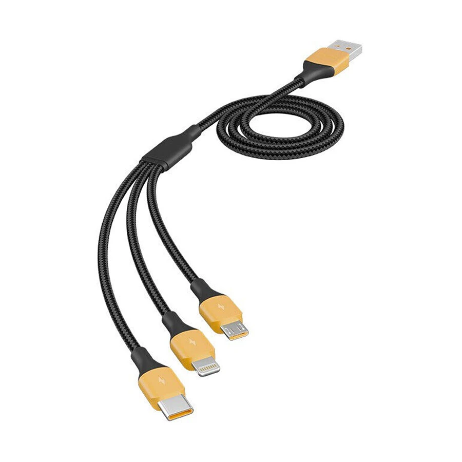 Realme 3 in 1 USB Male to Type-C, Micro USB & Lightning Male Cable / Converter / HUB