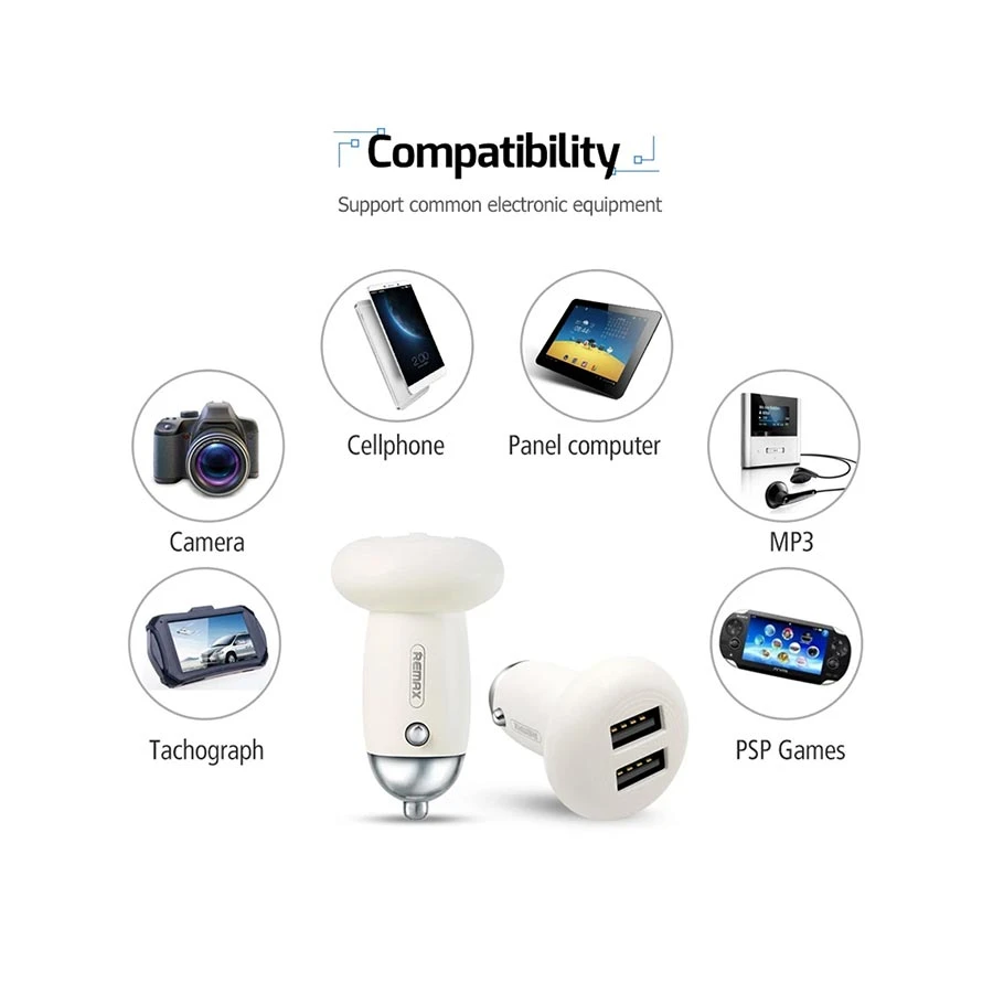 REMAX RCC210 Mushroom-Head Car Charger Price in Bangladesh
