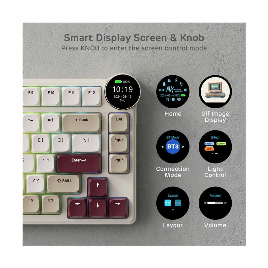 Royal Kludge N80 Low-Profile Keyboard in BD