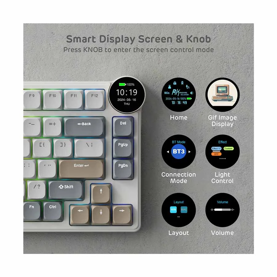 Royal Kludge N80 Low-Profile Keyboard in BD