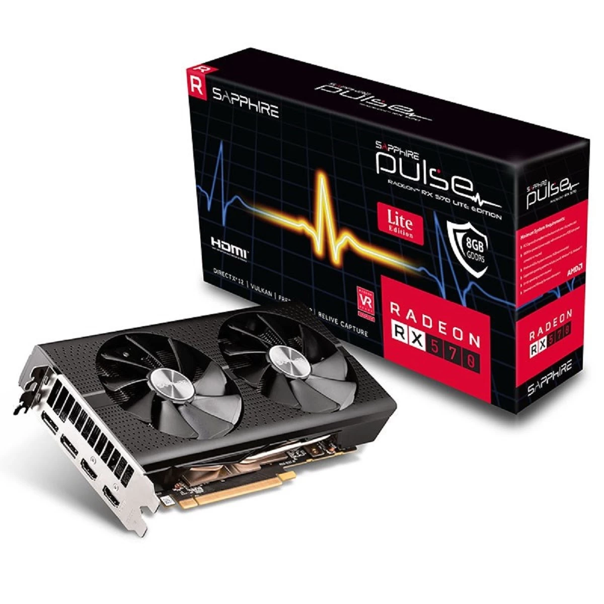 Sapphire Pulse Radeon RX 570 8G G5 Lite Graphics Card