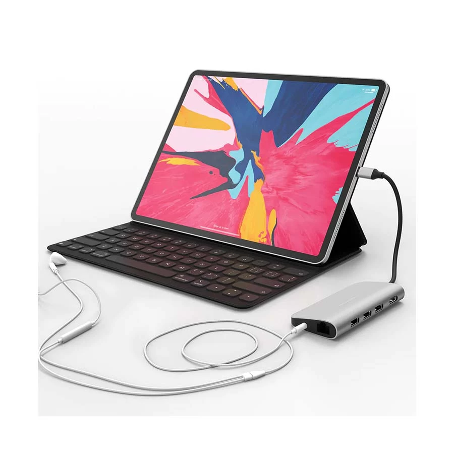 Targus HD30F Type-C Male to Tri USB, Type-C, HDMI, SD, MicroSD, LAN & Audio Female Cable / Converter / HUB in BD