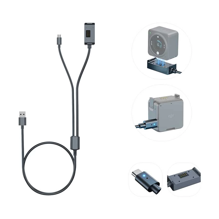 Telesin Magnetic Dual Port Charging Base Compact Camera Accessories in BD