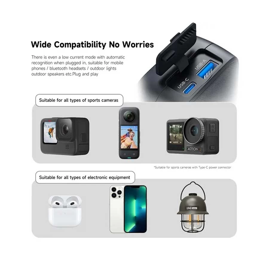 Telesin Storage Charging Case Power Bank Compact Camera Accessories