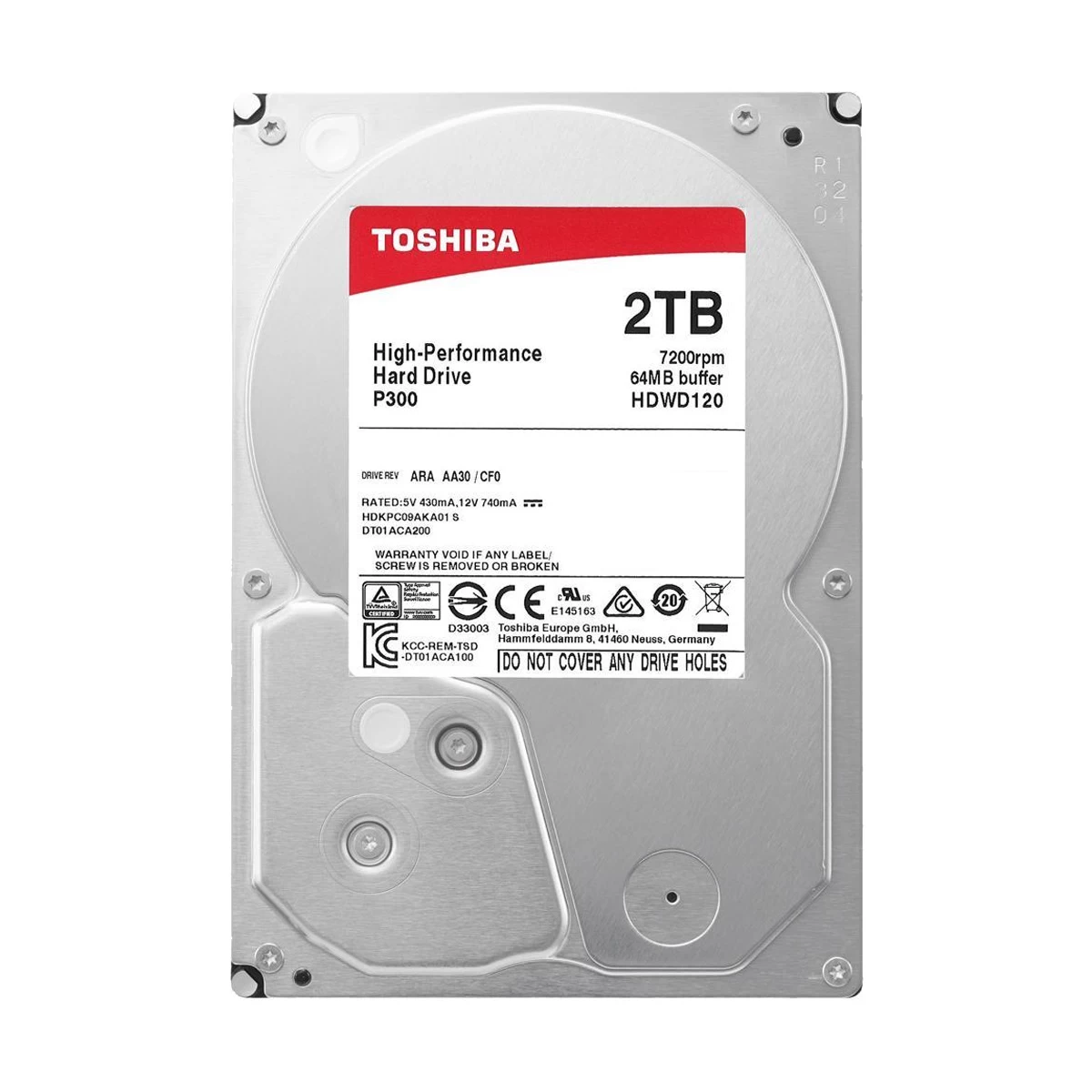Toshiba 2TB 3.5 Inch Internal HDD
