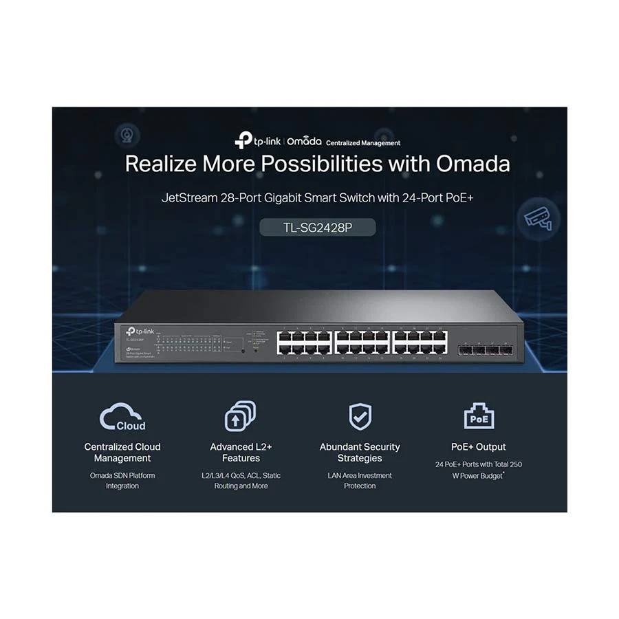 TP-Link TL-SG2428P JetStream Network Switch