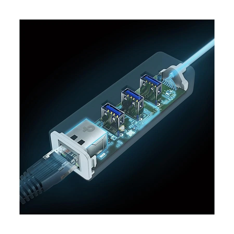 Tp-link UE330C-V1 Type-C Male to Tri USB & Lan Female Cable / Converter / HUB in BD