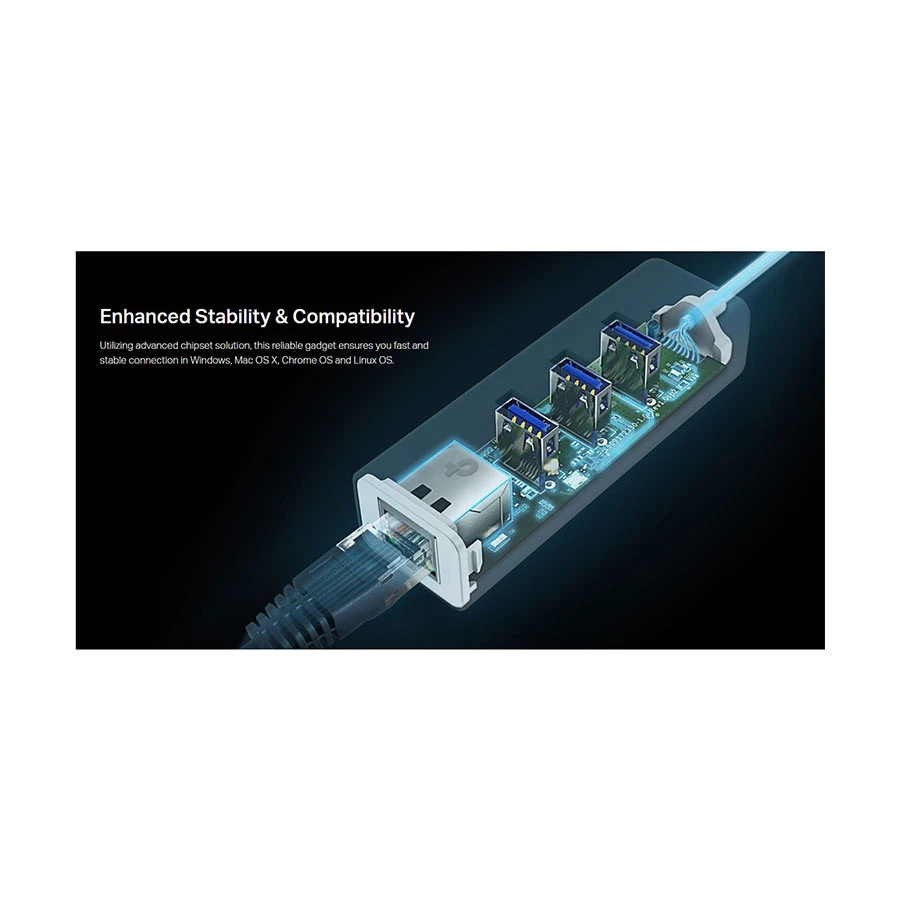 Tp-link UE330C-V1 Type-C Male to Tri USB & Lan Female Cable / Converter / HUB Price in BD