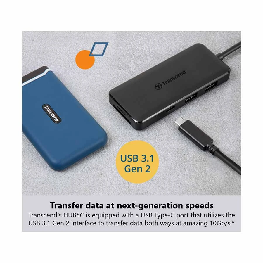 Transcend 6-in-1 USB 3.1 Gen 2 Type-C Hub Type-C Converter Price in BD