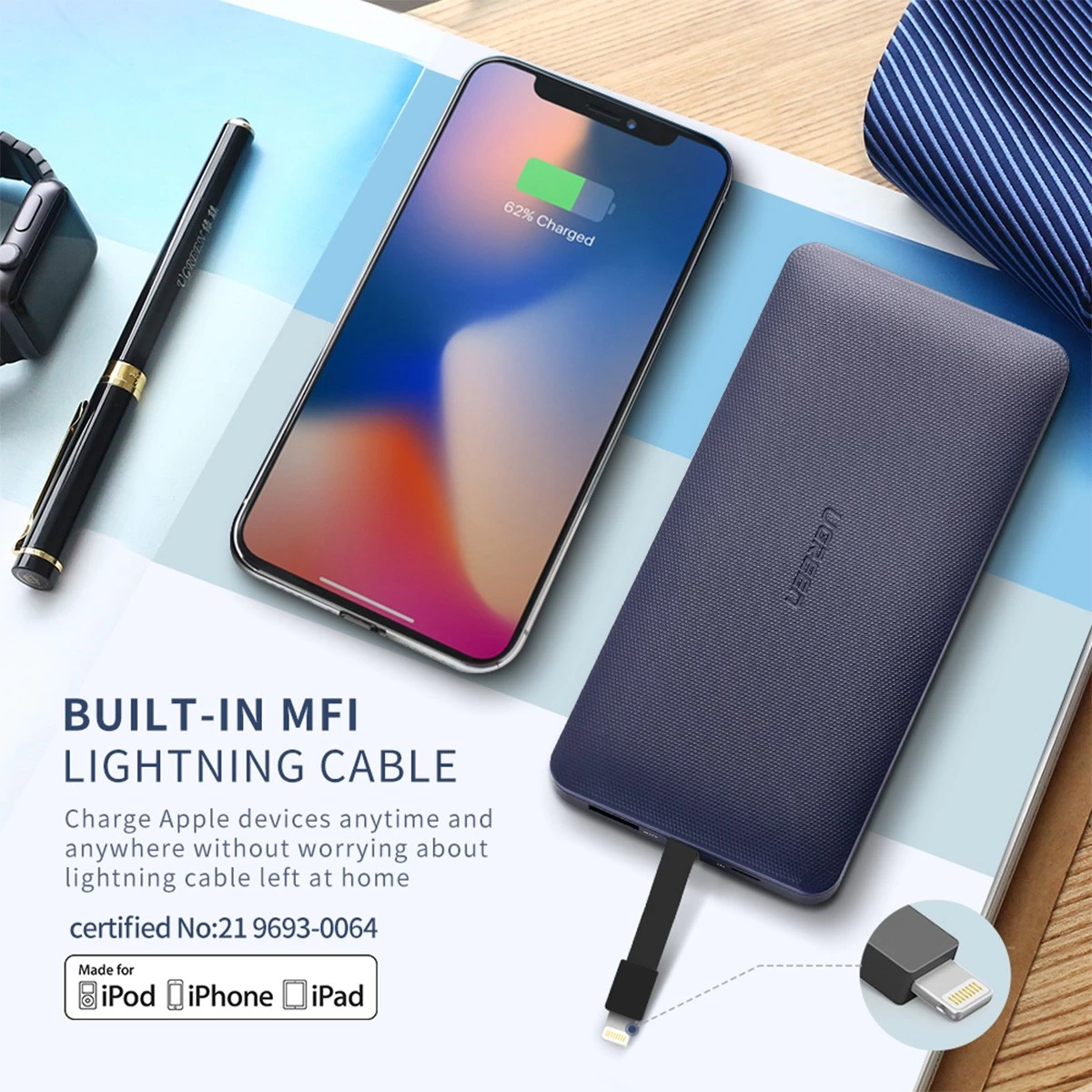 Ugreen 40901 MFI Apple Certified Power Bank in BD