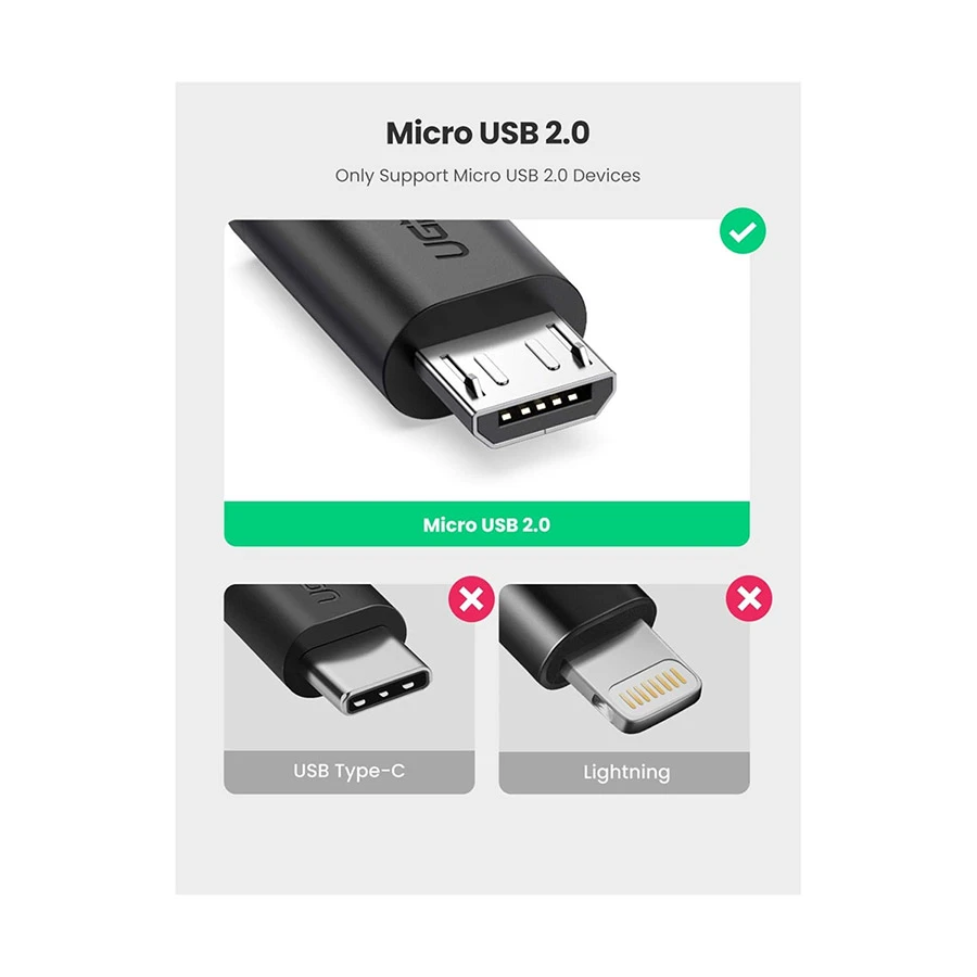 Ugreen 10396 Micro USB Male to Female OTG USB Converter Price in Bangladesh