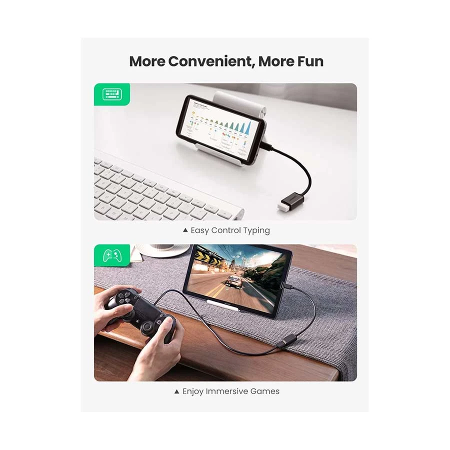 Ugreen 10396 Micro USB Male to USB Female OTG USB Converter