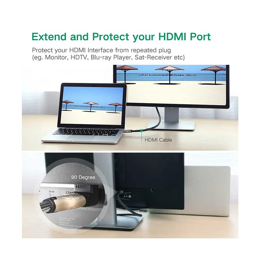 Ugreen 20109 HDMI Male to Female Down HDMI Converter in BD