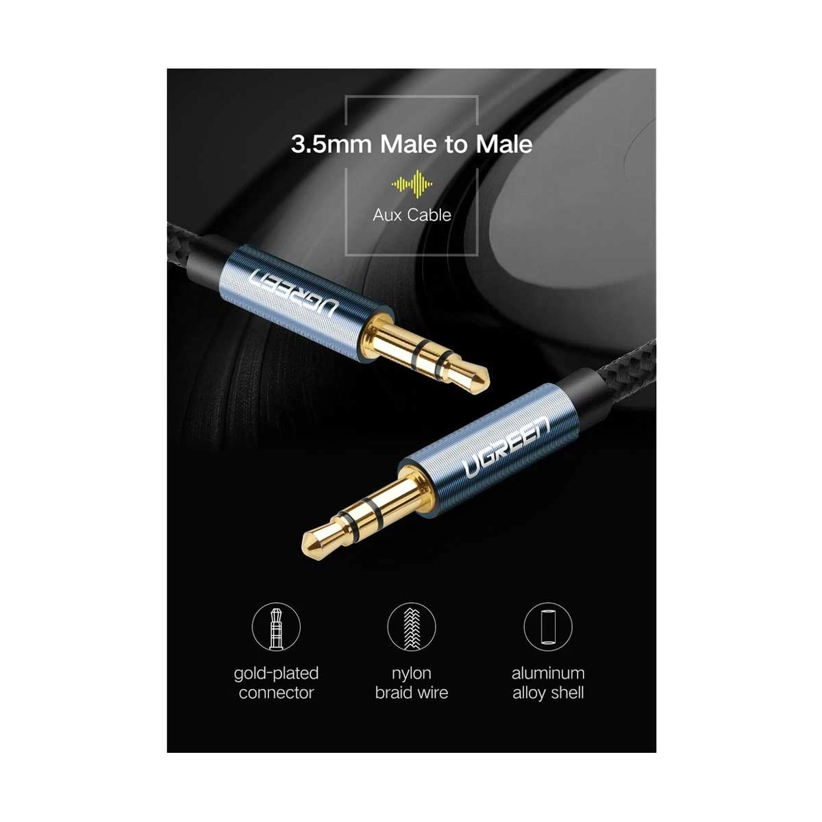 Ugreen 10685 3.5mm Male to Male Audio Cable Price in BD