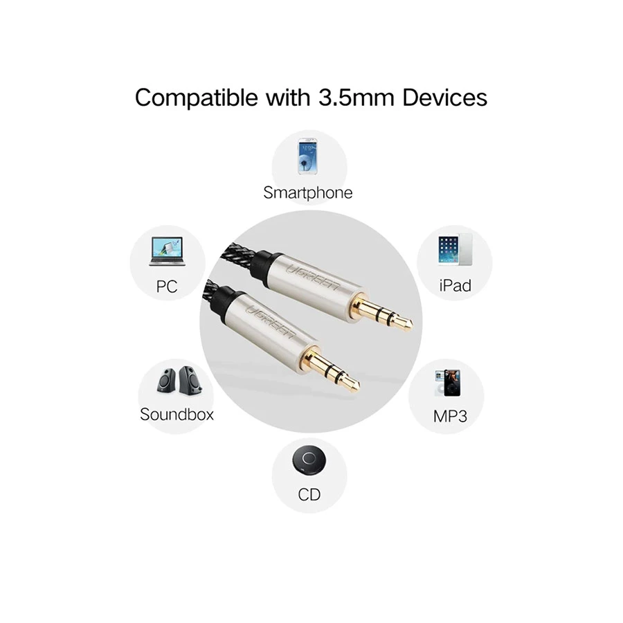 Ugreen AV125 3.5mm Male to Male Audio Cable
