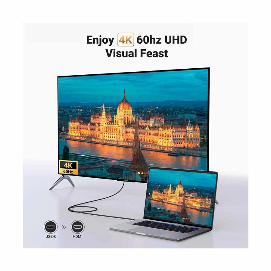 UGREEN Ugreen 50766 USB Type-C Male to HDMI Cable / Converter / HUB Price in Bangladesh