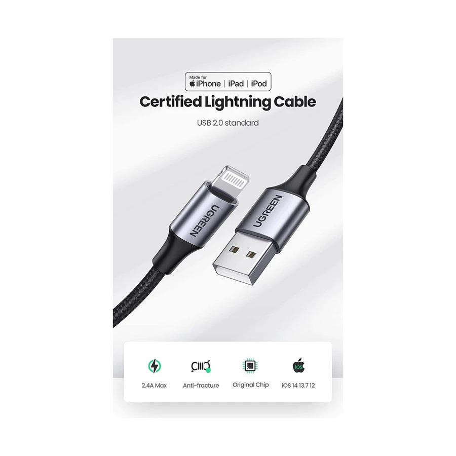 Ugreen 60157 USB Male to Lightning USB Cable Price in Bangladesh