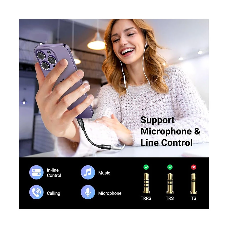 UGREEN Ugreen 70860 Lightning Male to 3.5mm Female Lightning Converter Price in Bangladesh