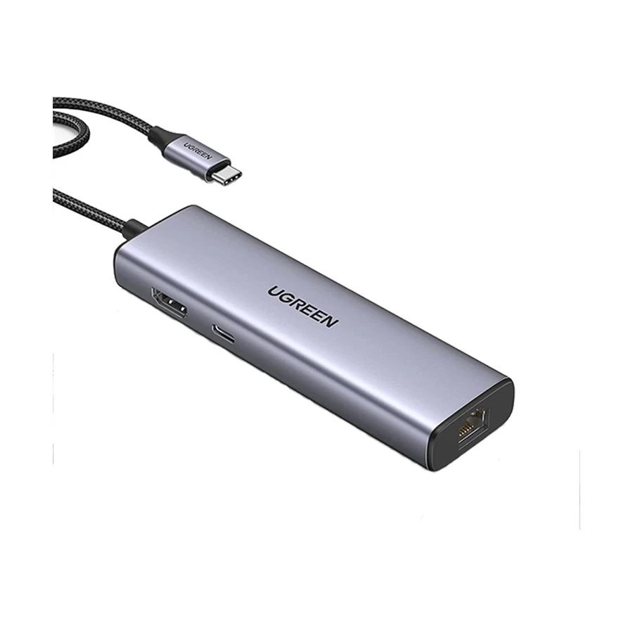 Ugreen 90568 Type-C Male to USB 3.0, HDMI, C, LAN, SD & TF Type-C Converter