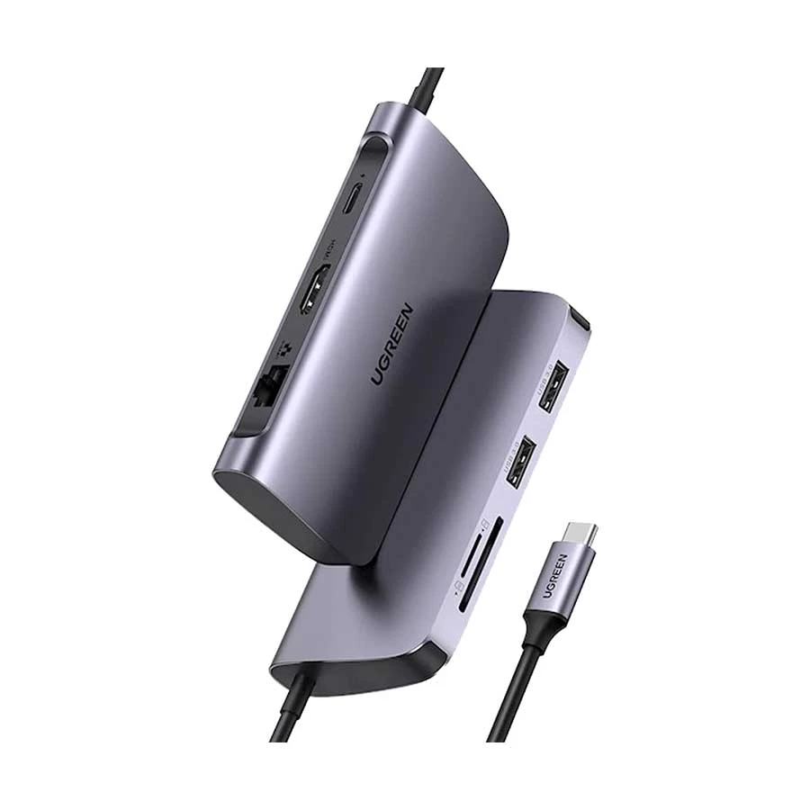 Ugreen CM212 Type-C Male to Dual USB 3.0, SD, TF, HDMI, & LAN Female Type-C Converter Price in Bangladesh