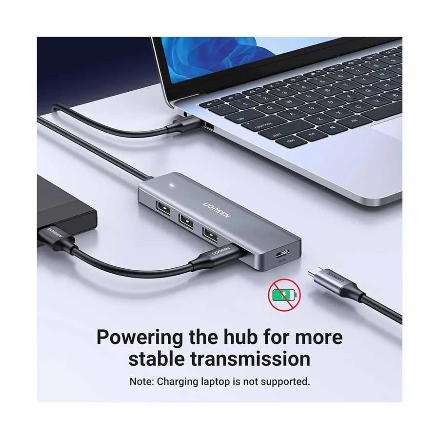 Ugreen CM219 (15920) USB Male to Quad USB Female Cable / Converter / HUB