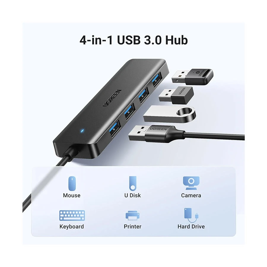 Ugreen CM219 USB Male to Quad Female Cable / Converter / HUB Price in Bangladesh