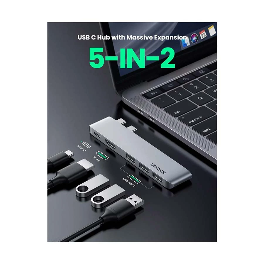 Ugreen CM251 Type-C Male to Tri USB 3.0, & HDMI Female Type-C Converter Price in Bangladesh