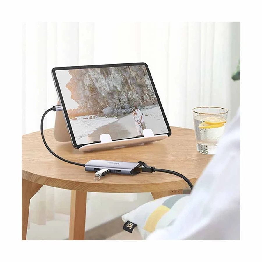 UGREEN Ugreen CM252 Type-C Male to Tri USB 3.0, Lan & Micro Female Type-C Converter Best Price
