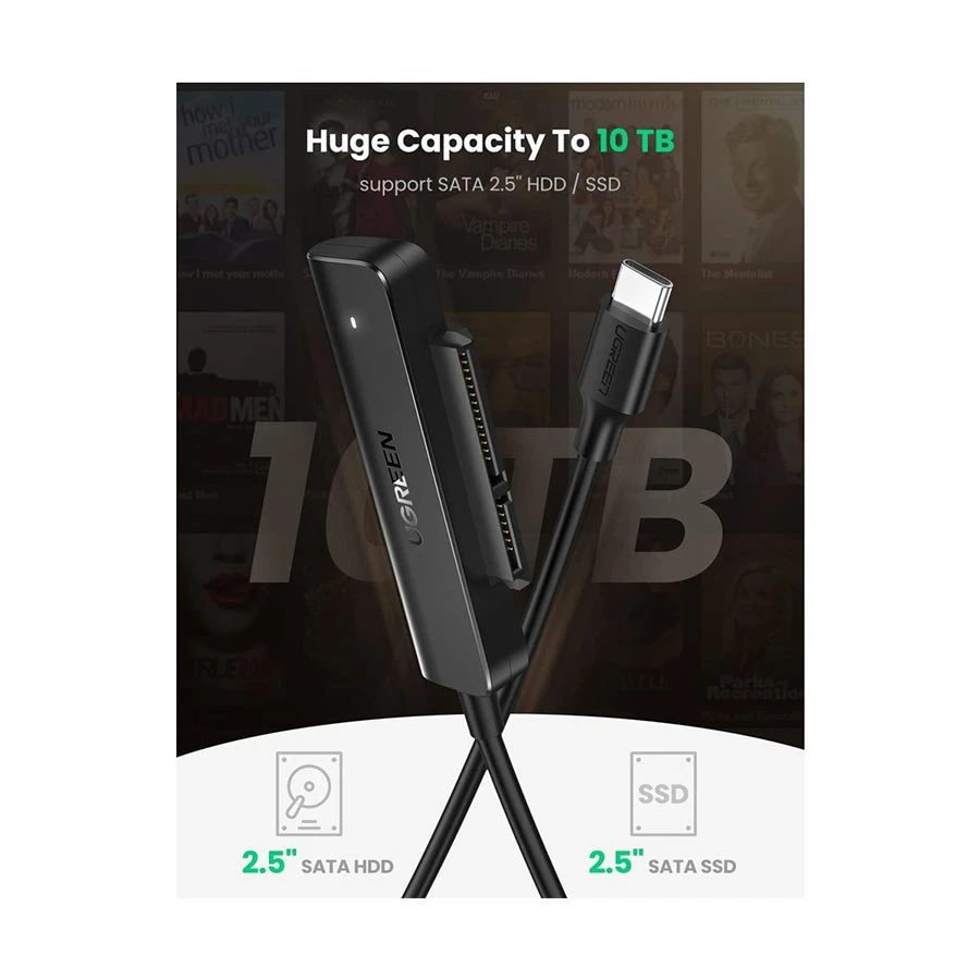 Ugreen CM321 Type-C Male to SATA Cable / Converter / HUB Price in Bangladesh