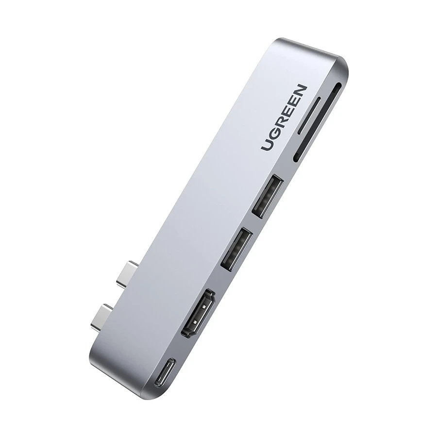 Ugreen CM380 Type-C Male to Dual USB 3.0, HDMI, TF, SD, Female Type-C Converter