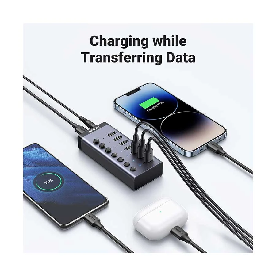 Ugreen CM481 USB Male to 7 USB Female Cable / Converter / HUB Price in BD