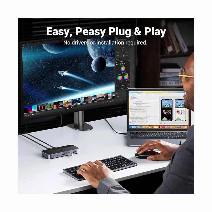 Ugreen CM662 Dual USB Male to Tri USB 3.0 & Type-C Female Cable / Converter / HUB Price in BD