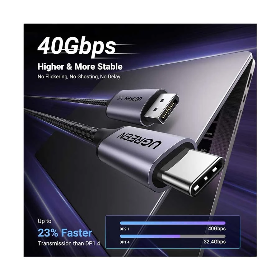Ugreen CM707 USB Type-C Male to DisplayPort Cable / Converter / HUB in BD