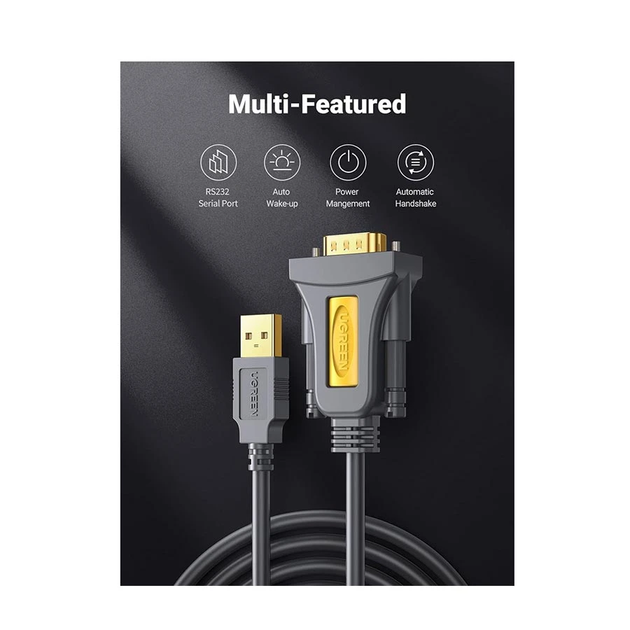 Ugreen CR104 USB Male to Serial Cable / Converter / HUB Best Price