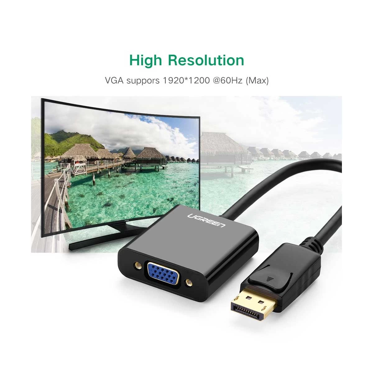 Ugreen DP109 DisplayPort Male to VGA Female Converter Display Port Converter in BD