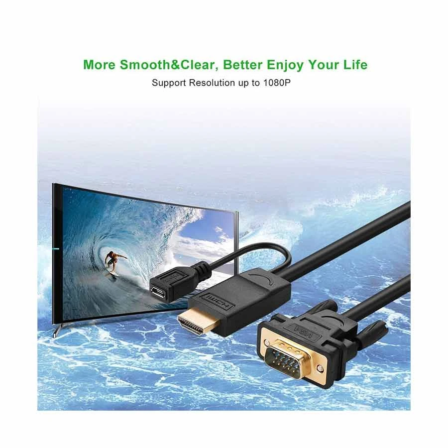 Ugreen MM101 HDMI Male to VGA Male Cable / Converter / HUB Price in BD