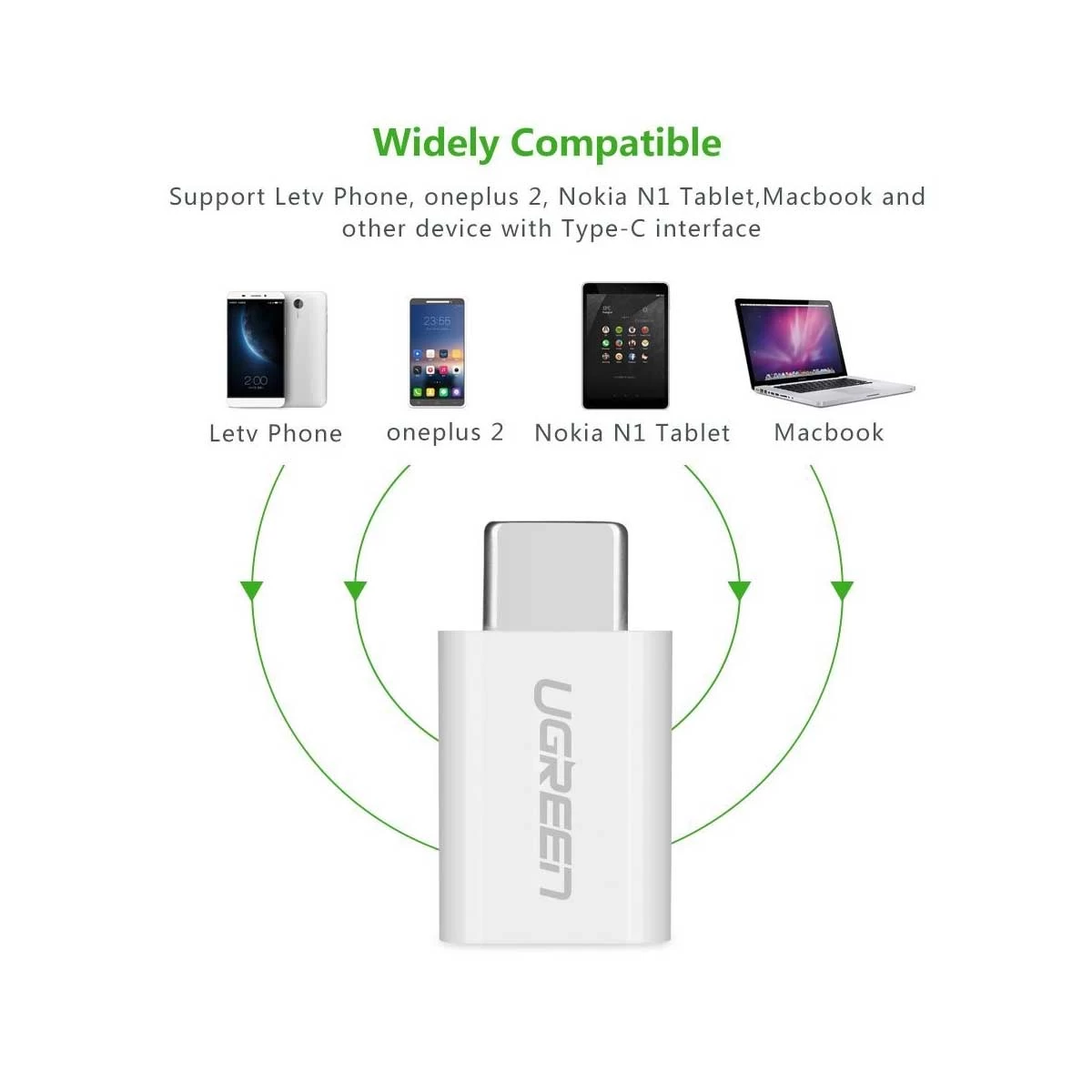 UGREEN Ugreen 30154 Type-C Male to Micro USB Female Type-C Converter in BD
