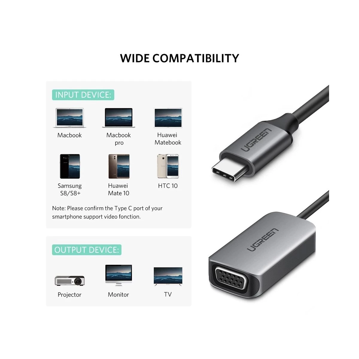 Ugreen 50315 Type-C to VGA Converter Type-C Converter Price in BD