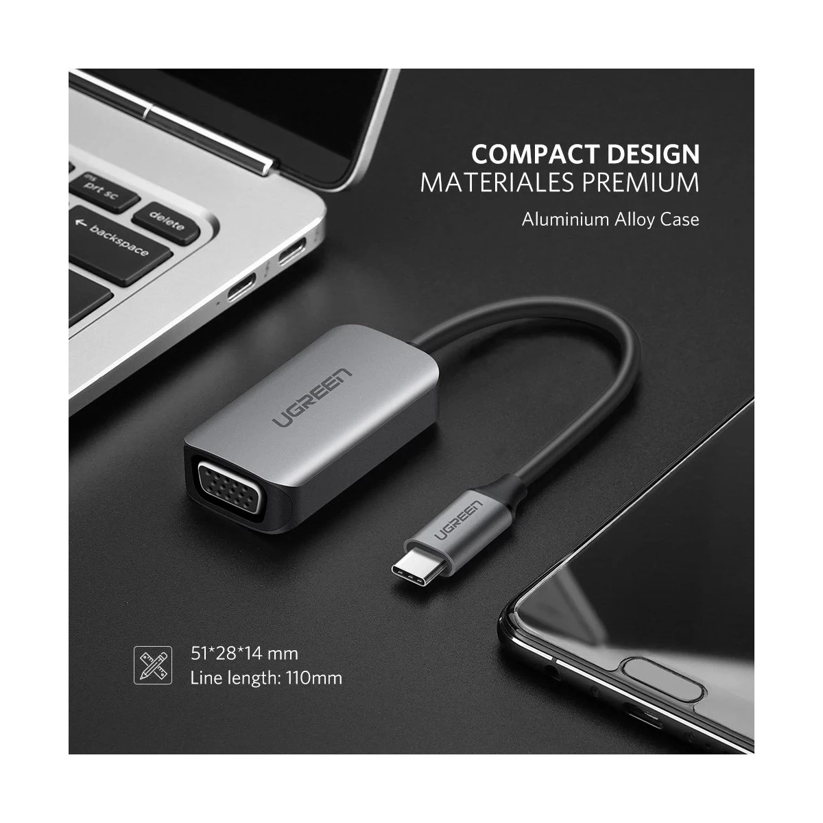 UGREEN Ugreen 50315 Type-C to VGA Converter Type-C Converter features