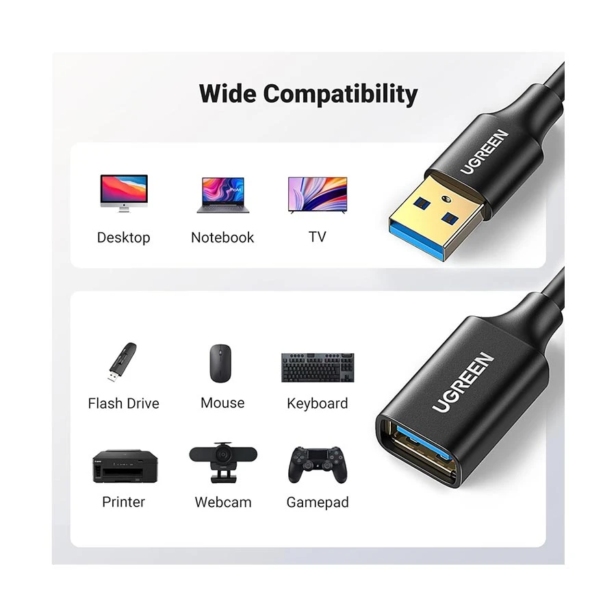 Ugreen US129 USB Male to Female Cable / Converter / HUB Best Price