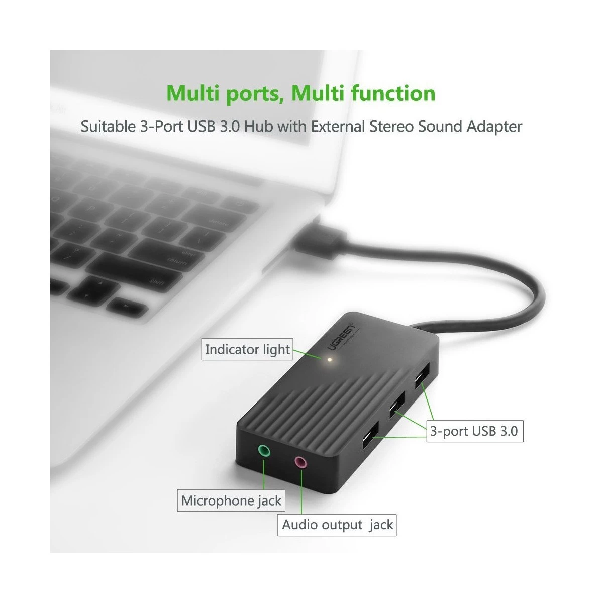 Ugreen 30421 USB to Tri & Dual 3.5mm USB Converter specifications