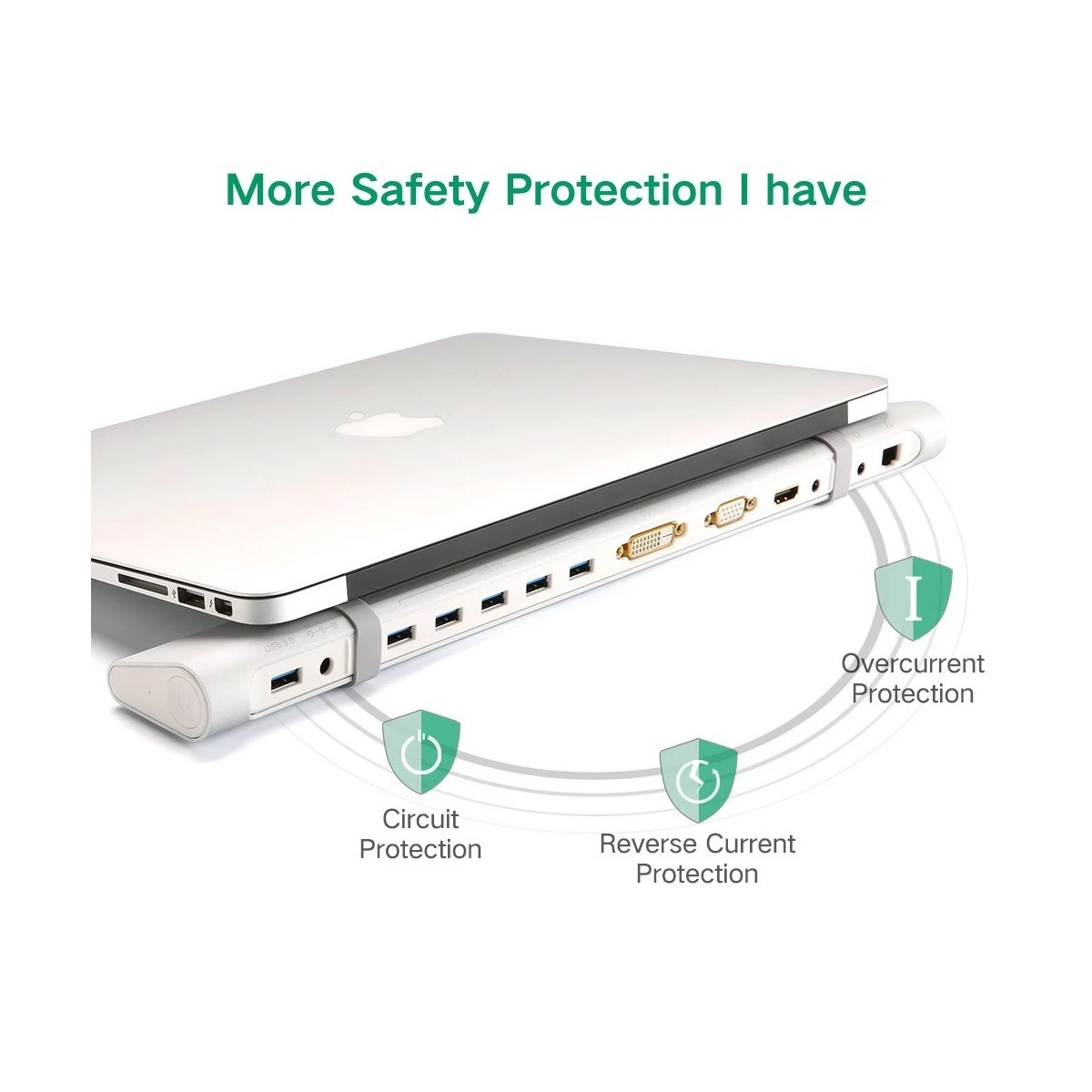 Ugreen 20653 USB to SD, TF, 5 USB 3.0, Dual 3.5mm, HDMI, DVI, VGA & LAN USB Converter Price in BD