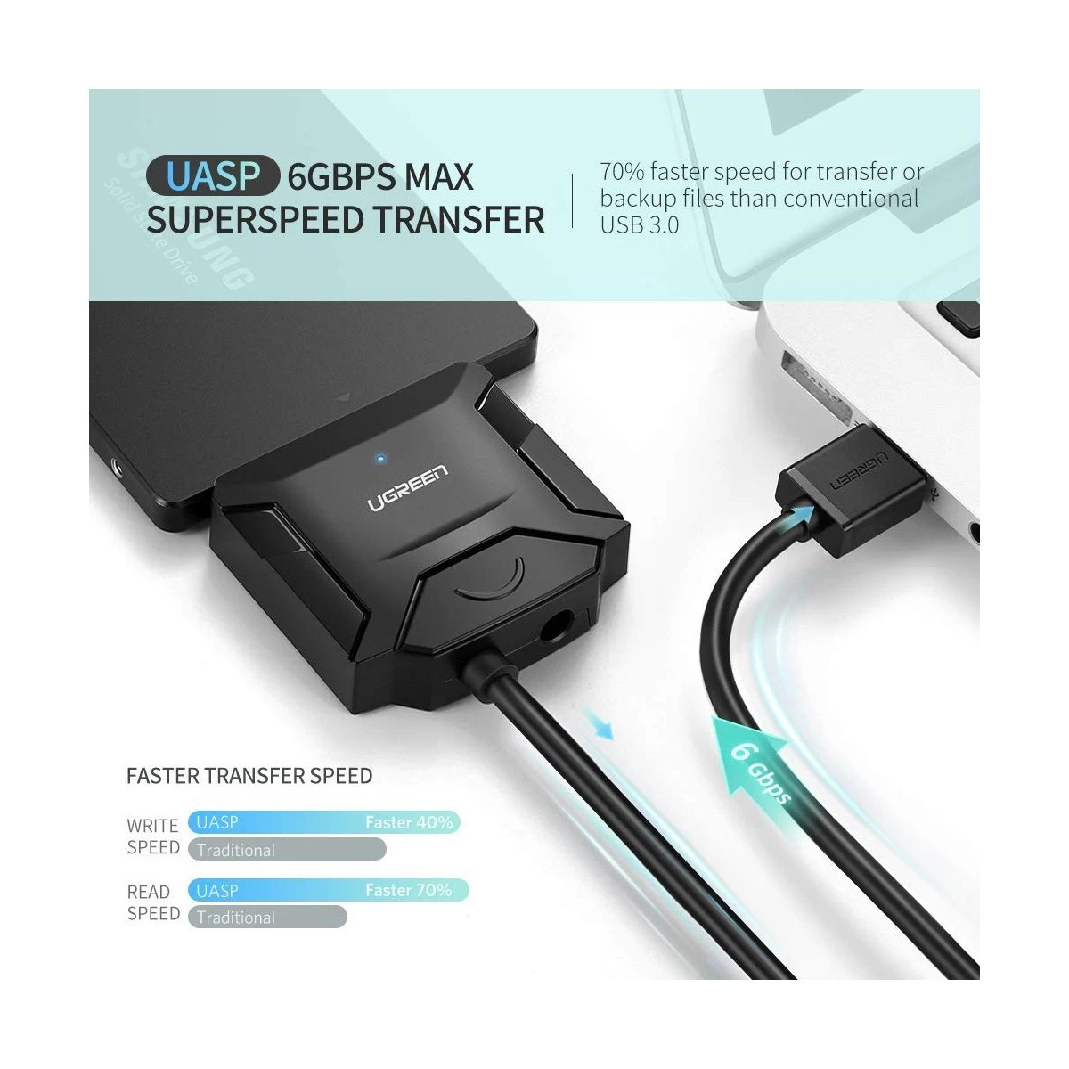 Ugreen 20627 USB to SATA Adapter USB Converter Price in Bangladesh